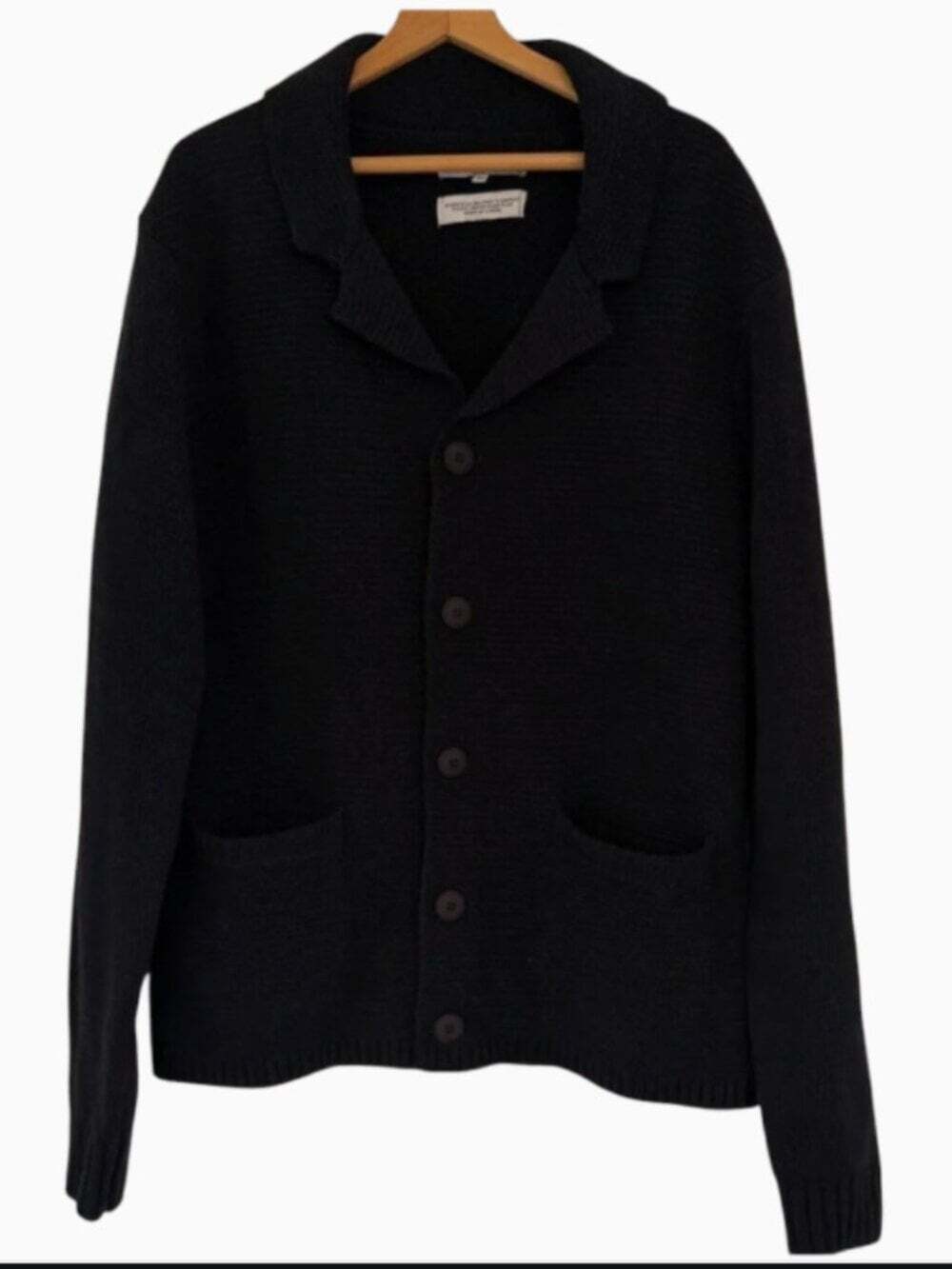 Bellfield Men's Navy Blue Ousden Cardigan Sweater Size Medium